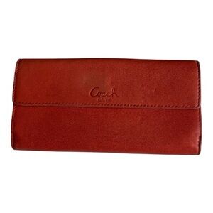 Coach Red Leather Wallet